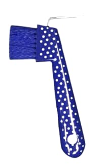 Polka Dot Hoof Pick with Brush Head - color: Royal Blue