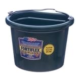 F.o.r.t.i.f.l.e.x. Flat Back Feed Bucket for Dogs/Cats and Small Animals, 8-Quart (Hunter Green) - color: Hunter Green
