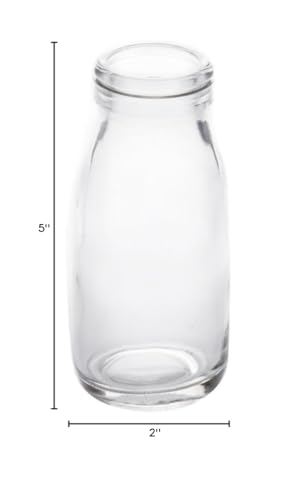 American Metalcraft GMB6 Glass Milk Bottle, 6 oz. (CAP6 Sold Separately)