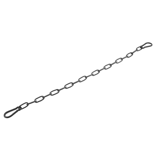 20 inch Gate Chain Lock with Both-Ended M5 Carabiners,Chain Dia 4 mm,Black - size: 20" x 5/32"