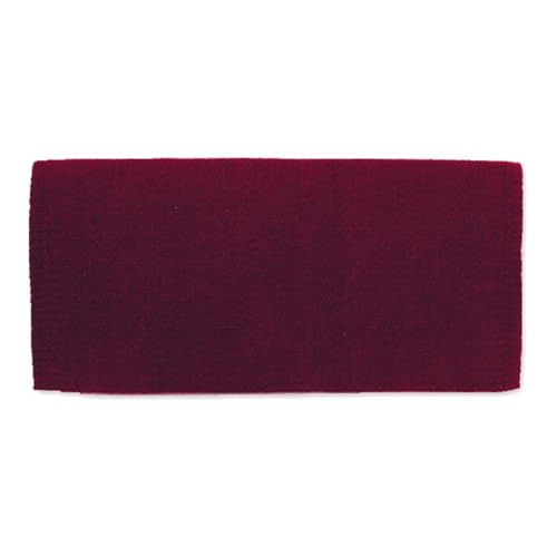 Mayatex San Juan Solid Saddle Blanket - color: Burgundy, size: 36 x 34-Inch