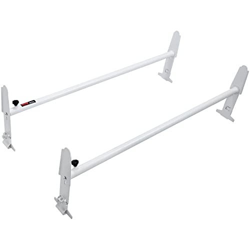 VEVOR Van Ladder Racks, 47.2-78.7 in Adjustable, 500 lbs Capacity, Alloy Steel, Compatible with Full-Size Vans, 2 Pcs White - size: for Mid-Large Size Vans