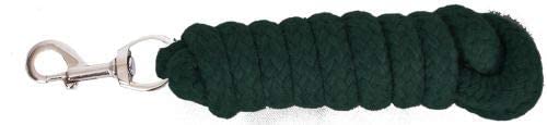 8' Braided Cotton Lead Rope - color: Hunter Green