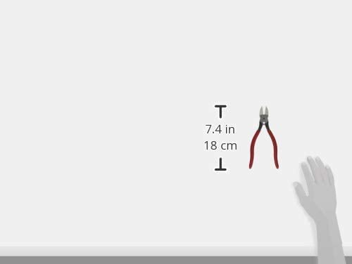 Keva PL-727 Plastic Nipper, Blade Shape, Flat, 6.9 inches (175 mm) - size: 175mm, style: Flat blade