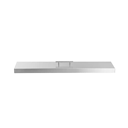 Celestial Fire Pit Cover for 30”x6” Linear Burner Pan (33" x 9" Actual Size), Commercial Grade, Stainless Steel, Reinforced Wrapped Edge - size: 33" x 9"