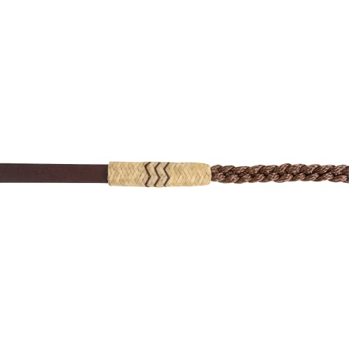 Cashel Braided Rawhide Buttons Roping Rein Brown