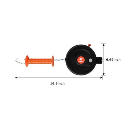 Electric Fence Gate Handle, Built in Diameter 6mm Electric Rope, Length 10M | Retractable, Enter and Exit Without Power Interruption, Uv Resistant, Highly Insulated, Easy To Install, 180° Installation - size: Wire Gate Handle - 10M