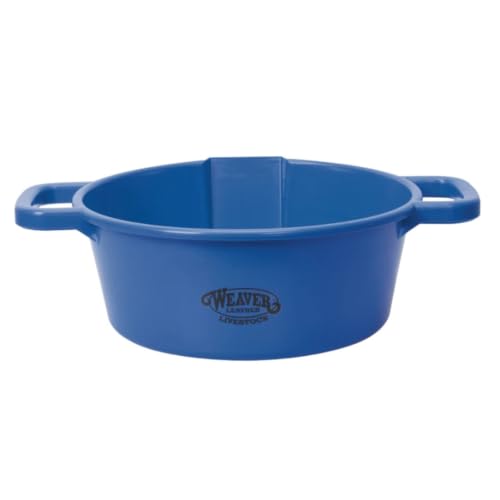 Weaver Leather Livestock Large Round Feed Pan, Gray - color: Blue