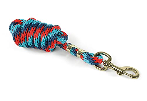 Shires Equestrian Topaz Horse Lead Rope (Navy/Red/Turquoise) - color: Navy/Red/Turquoise