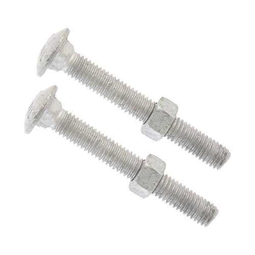 2 1/2" (2 3/8" OD) x 5/8" Black Male Gate Frame Hinges for Chain Link Fence Post | Hinges with Bolts | Pack of 2