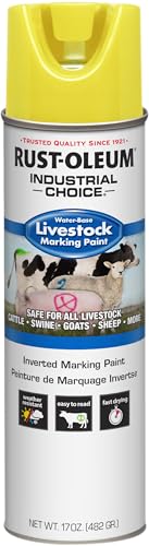 Rust-Oleum 383020 Livestock Marking Spray Paint, 17 oz, Fluorescent Yellow