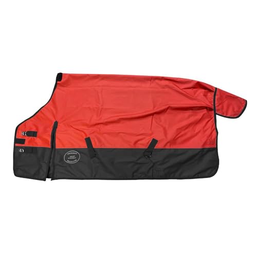 Showman 1200 Denier Ripstop Nylon Turnout Waterproof Horse Sheet - color: Red, size: 68"