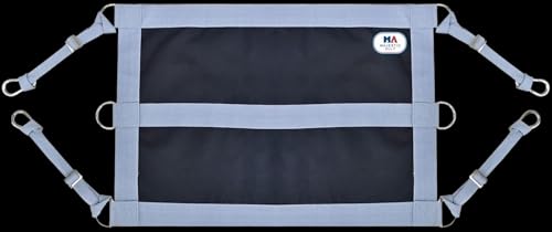 Majestic Ally 1200D 29"x19" Horse Stall Guard with Adjustable Straps and Hardware (Grey Black) - color: Grey Black