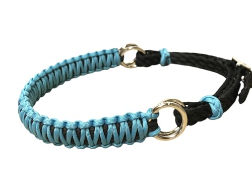 side pull hackamore bitless bridle attachment neon turquoise horse tack