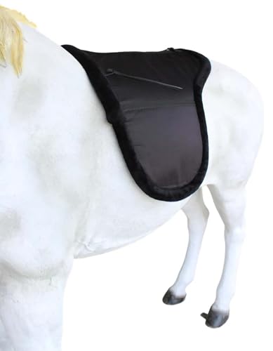CHALLENGER Australian Horse Wool Felt Premium Shaped Trail Rider Comfort Pad Black 109SP565 - color: Black