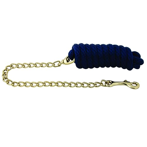 Basic Poly Lead Rope with Chain - color: Navy