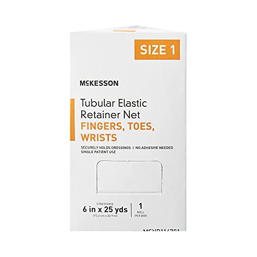 McKesson Tubular Elastic Retainer Net Dressing, Non-Sterile, Finger, Toes, Wrist, Size 1, 6 in x 25 yd, 1 Count, 1 Pack - size: Size 1 1 Count
