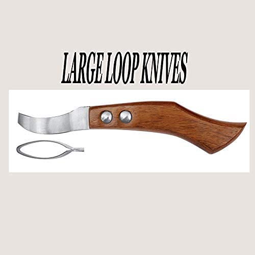 12” Hoof Nipper & Farrier Loop Knives Set – Professional Hoof Care Tool Kit for Horses, Cattle & Goats – Sharp Steel Hoof Trimming Nipper + Right & Left Loop Knives for Farriers