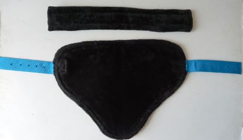 Miniature Quilted Bareback Pad with Fuzzy Fleece Bottom and 20" Girth - color: TealWithBlack