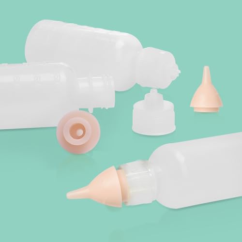 Pack of 5 Pet Feeding Bottle, Reusable Nursing Bottles Kits with Silicone Nipple, Replacement Original Feeding Bottle for Newborn Kittens Puppies Small Cat Dog Animals, Pink Short Nipple