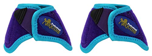 Horse No-Turn Quick Wrap Neoprene Bell Boots Purple 4125E