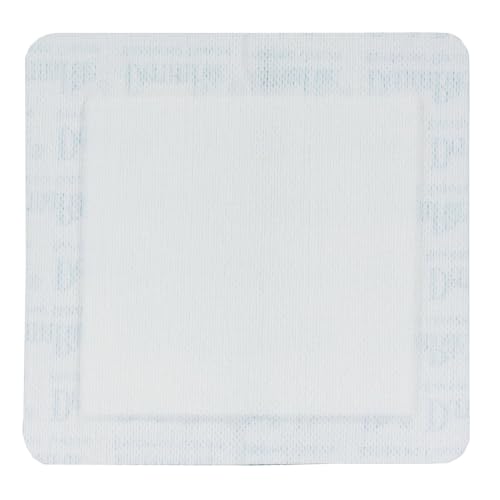 DermaRite Sterile Bordered Gauze Dressing with Adhesive Border, 6 in, 1 ct | Flexible Non-Linting Material, First-Aid, Individually Packaged