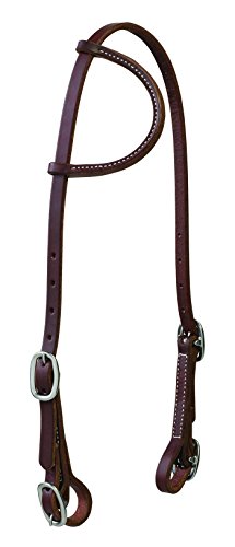 Weaver Leather Single-Ply Working Tack Headstall - color: Stainless Buckle Bit Ends, style: Sliding Ear