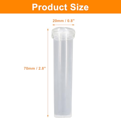 Plastic Stem Water Tubes, Clear+Green, 50Pcs, 2.8 Inches - color: Clear + Grren