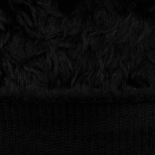 FabricLA Feather Mink Faux Fur Fabric by The Yard | Ultra Soft 600 GSM Plush Fabric | 62" Wide | Black Mink Feather Fur | Ideal for Blankets, Pillows, Apparel, Costumes & Upholstery - 1 Yard Pre Cut - color: Black Mink Feather Fur, size: 1 Yard Pre Cut