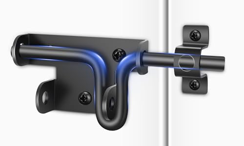 Slide Bolt Gate Latch, Heavy Duty Slide Latches with Padlock Hole, 2 Pack