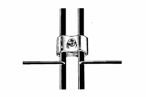 Gridwall Joining Clips Connectors for Grid Panels - White Color - Box of 25 Pcs. - color: White
