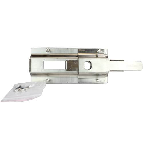 Stainless Steel Cylinder Latch, 4-Bolt, with Hardware for D.B.C.I., Provene, New U.S. Door, Betco, and Janus Doors, Minor Surface Marks - size: SS-487SX