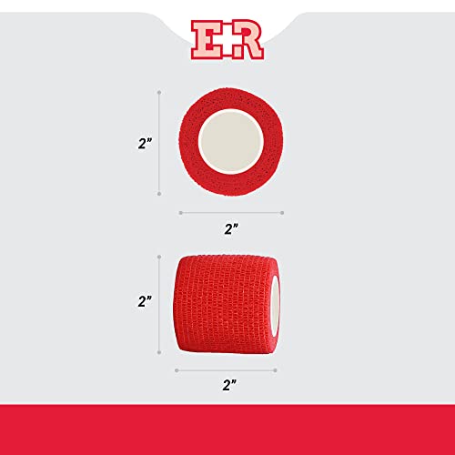 Ever Ready First Aid Self Adherent Cohesive Bandages 2" x 5 Yards - 36 Count, Rainbow Colors