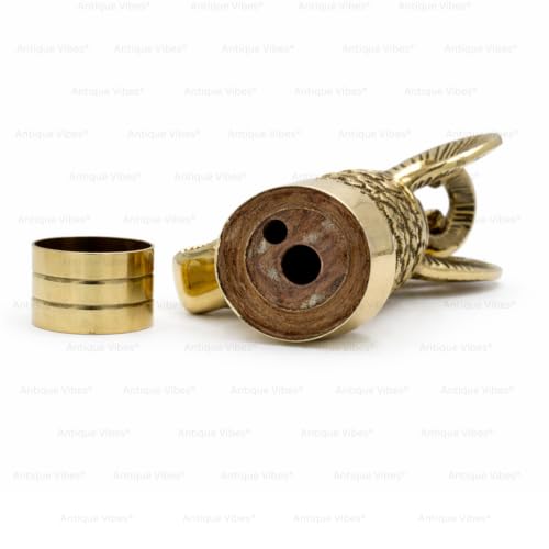 Walking Stick Handles Replacement with Brass Collar Ring Pet Handle for Wood Canes Costume Prop Casual Unisex Gift