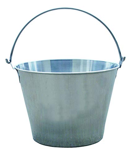 Little Giant® Stainless Steel Dairy Pail | Galvanized Metal Utility Bucket with Handle for Gardening & Farming | Cow Pail | 9 Quart - size: 9 Quart