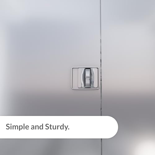 Brixwell 91-292 Concealed Latch With Square Hole, Polished Chrome Finish, Fits 1" Steel Doors, 1-3/4" Width,1-3/8" Height, Used for Commercial and Residential Door Applications