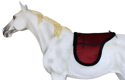 CHALLENGER Australian Horse Wool Felt Premium Shaped Trail Rider Comfort Pad Black 109SP565 - color: Maroon