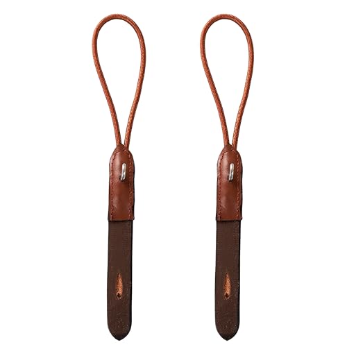 Exion Rope Pelham Bit Converters for English Horse Bridle – Premium Vegetable Tanned Leather Roundings – Single Rein Conversion for Eventing & Jumping – Stainless Steel Hardware – One Pair - color: Oak Brown