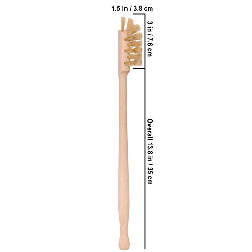 REDECKER Horsehair Drinking Bottle Brush with Beechwood Handle, 13-3/4-inches - Natural Wooden Bottle Brush - Made in Germany