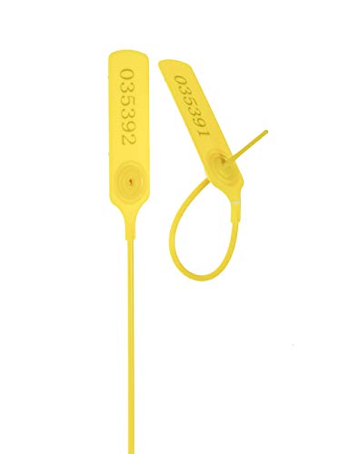 Pull-tite Plastc Security Seals Zip Ties Numbered,7.48",100pcs - color: Yellow, size: 100pcs