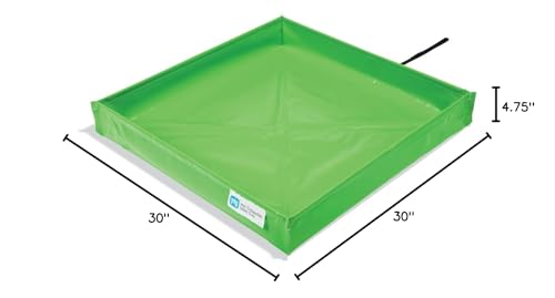 PIG Containment Tray - Collapsible Utility Tray - 30” W x 30” L x 4.75” H- PM50785 - size: 30" x 30" x 4.8"