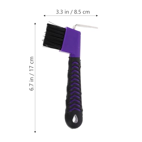 Alipis Horse Hoof Pick with Brush Hoof Cleaning Tools for Horse Grooming Comfortable Grip Handheld Design Dirt Removal Tool for Daily Grooming 6.69 X 3.34 X 0.78 in