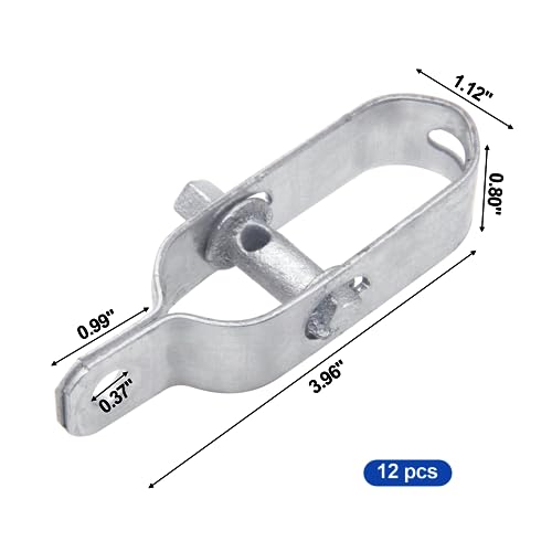 Wire Tensioner Tool for Fence, 12-Pack Galvanized Steel Clip Lock