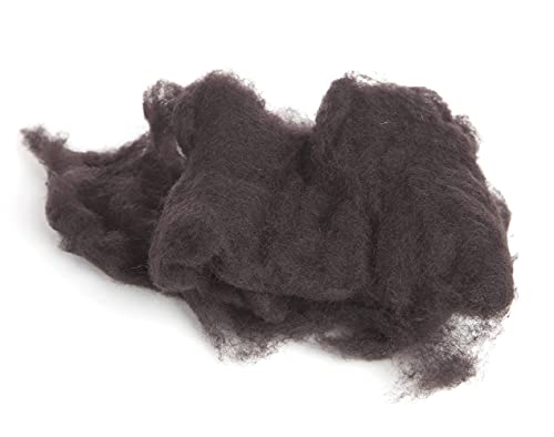 Maori Wool Carded Batting for Needle Felting, 3.5 oz, Coffee Brown - color: Coffee