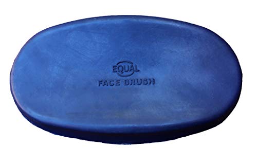 Grewal Equestrian Oval Face Grooming & Bathing Curry Brush for Horses, Dogs, Cats, & Other Pets - Very Soft Bristles (Navy Blue) - color: Navy Blue