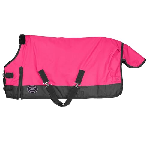 Showman Adjustable 42"-46" 1200 Denier Winter Pony/Yearling Horse Blanket - color: Pink