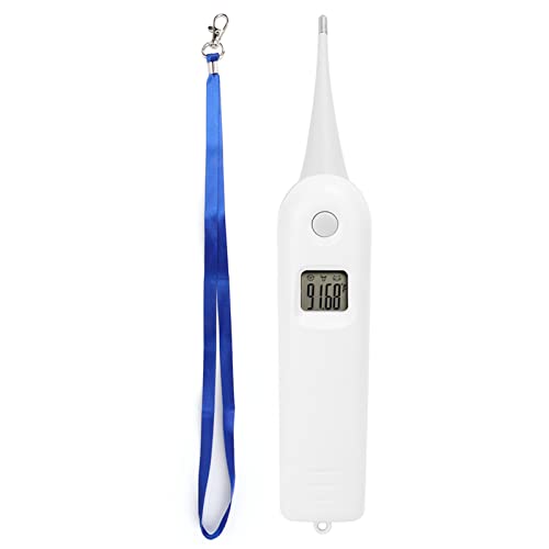 Tiiyee Pet Thermometer, Fast Digital Veterinary Thermometer Electronic | Waterproof Flexible Round Tip, Accurate Temperature Readings for Cats Dogs Horse Cattle Pigs Sheep, Livestock Fever Detection