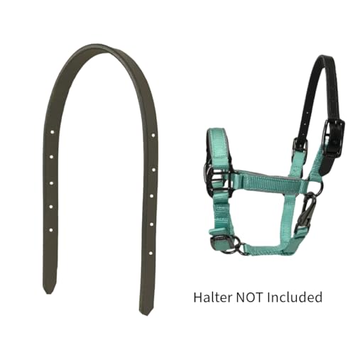 Tahoe Tack 14" Mini Horse Halter Replacement Breakaway Crown – Premium Single Layer Dark Brown Leather, Flexible and Durable Design