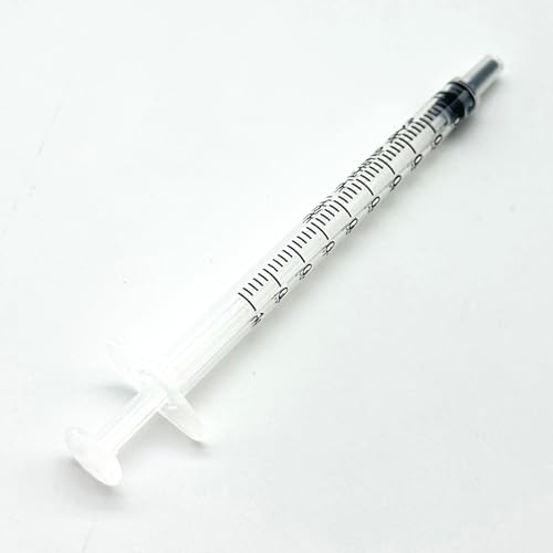 1mL Luer Slip Tip Syringes (No Needle) - 100-Count Bagged, Sterile & Individually Wrapped - size: 1ML