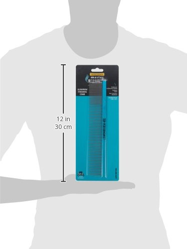 Master Grooming Tools Aluminum Finishing Comb — Versatile Combs for Grooming Dogs, 10", Black (Pack of 3) - size: 10 " (Pack of 3)